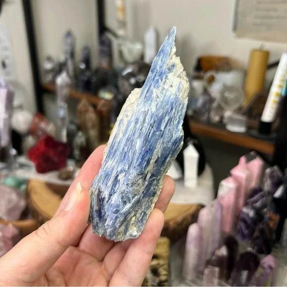 Blue kyanite raw piece (4.8” long) - Picture 1 of 5